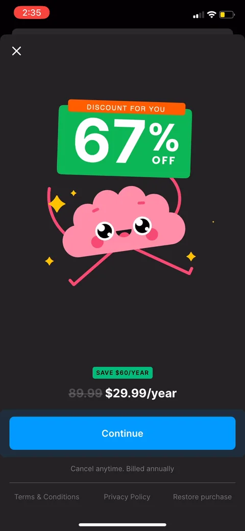 Headway onboarding screen 75