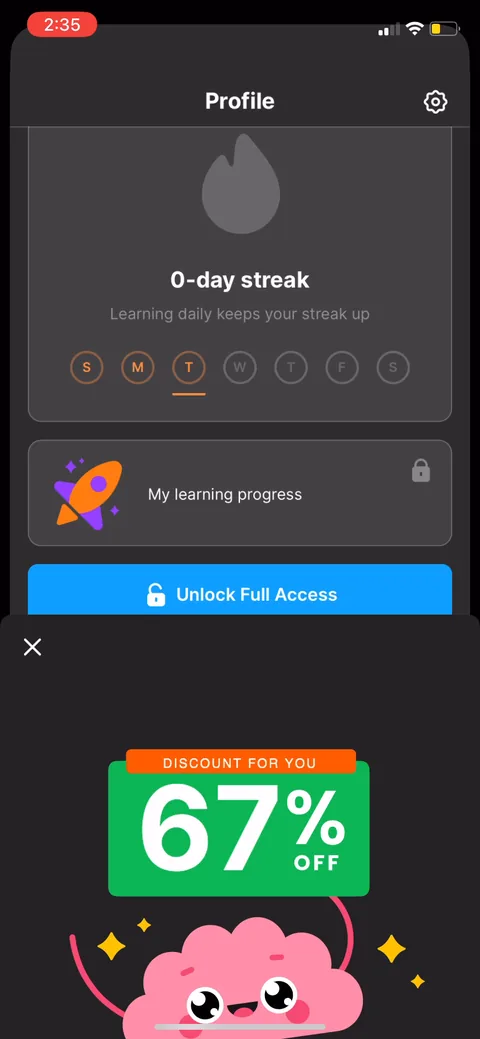 Headway onboarding screen 77