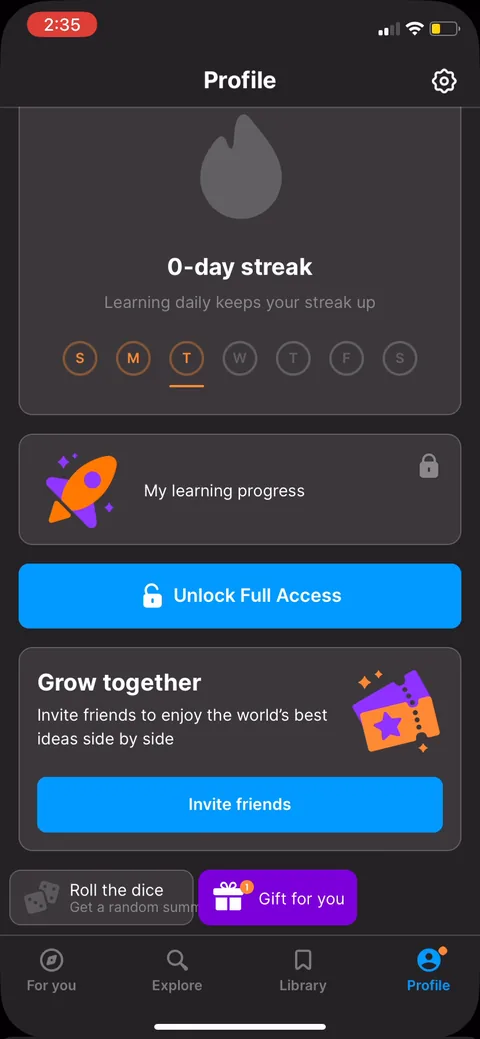 Headway onboarding screen 78