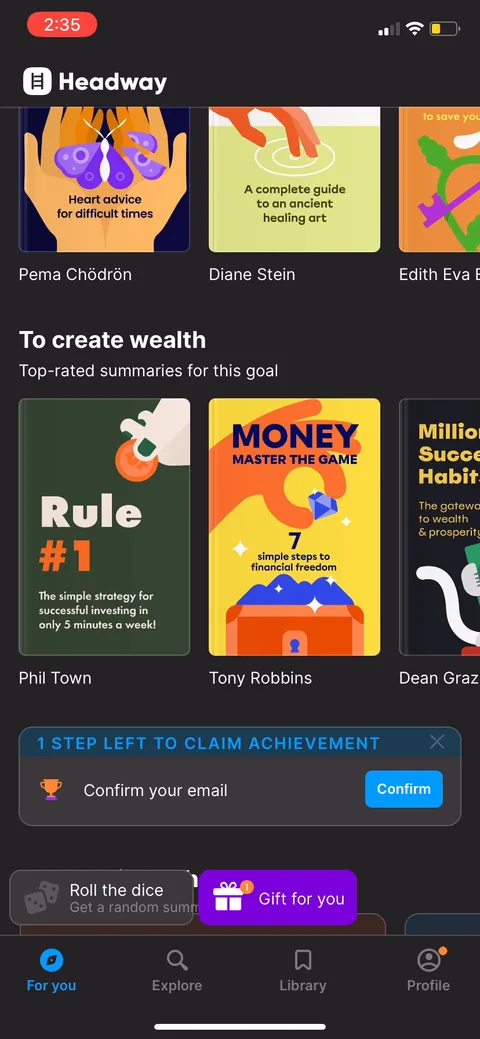 Headway onboarding screen 87