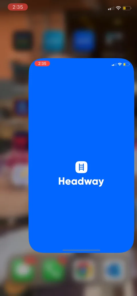 Headway onboarding screen 98