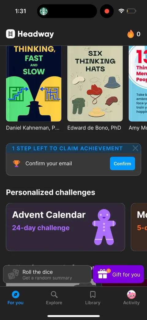 Headway onboarding screen 102