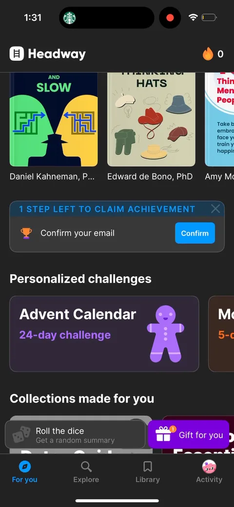 Headway onboarding screen 106