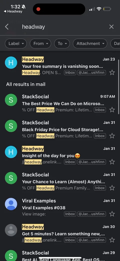 Headway onboarding screen 154