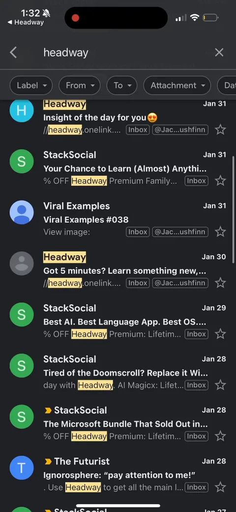 Headway onboarding screen 156