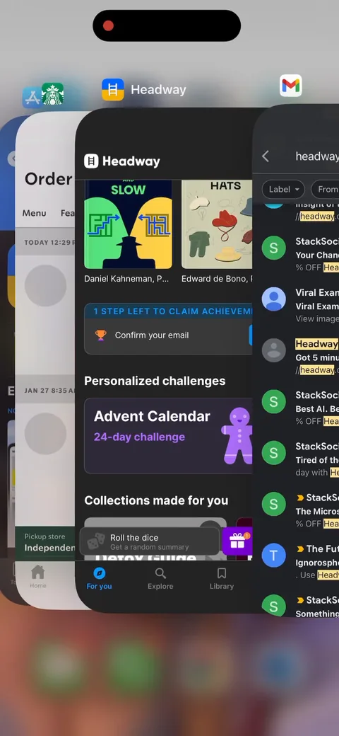 Headway onboarding screen 160