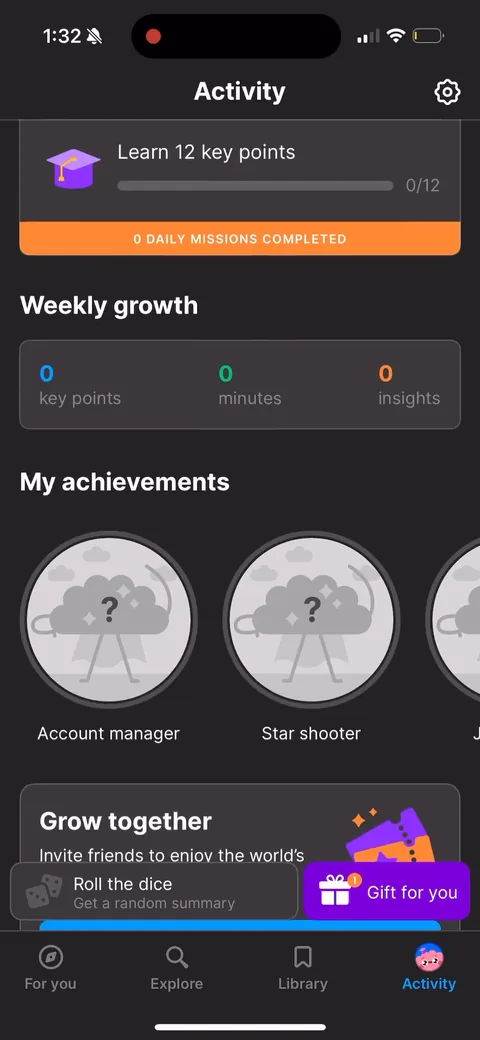 Headway onboarding screen 174
