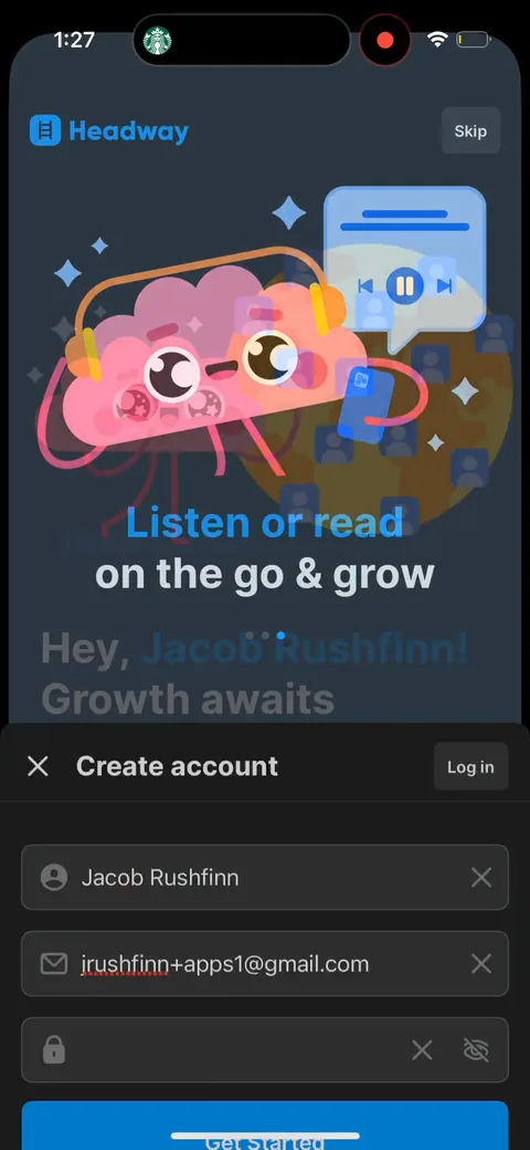 Headway onboarding screen 19