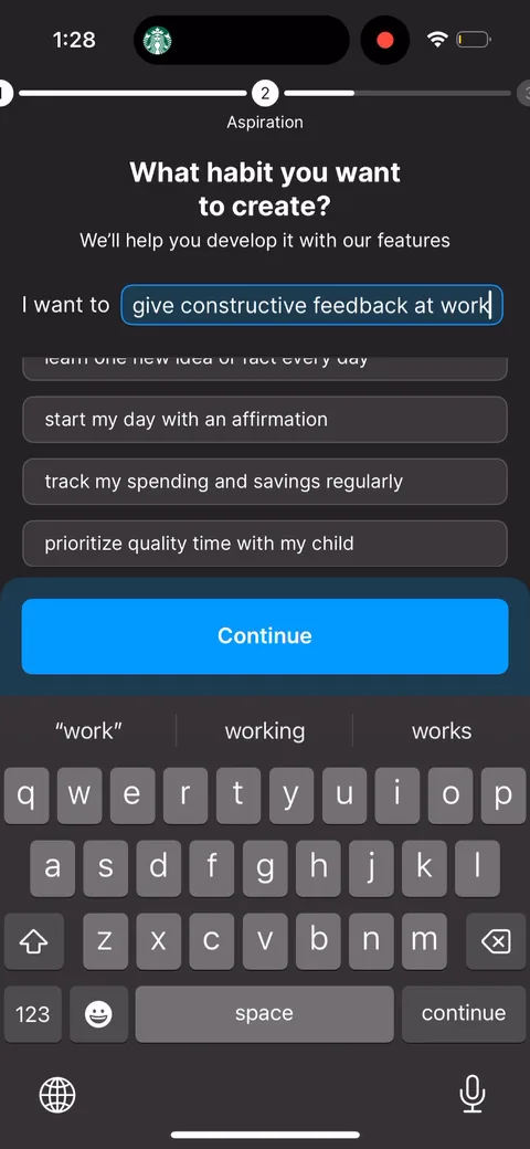 Headway onboarding screen 28