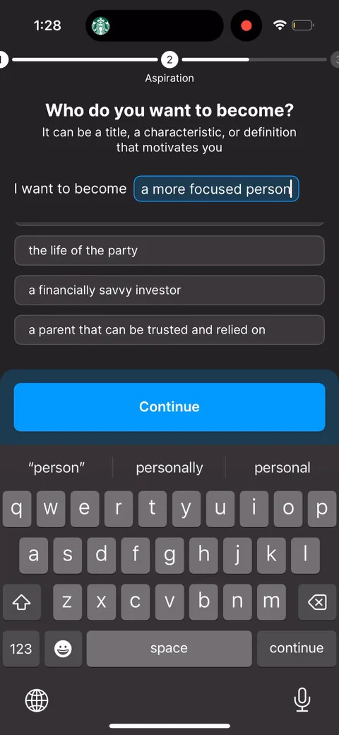Headway onboarding screen 34