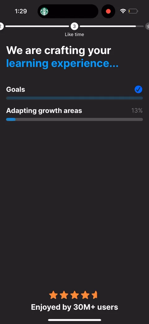 Headway onboarding screen 52