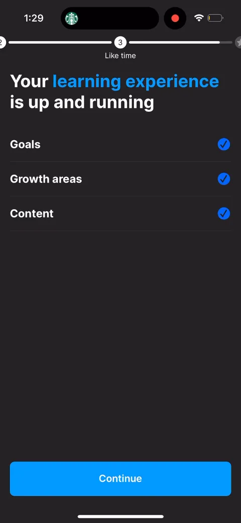 Headway onboarding screen 56