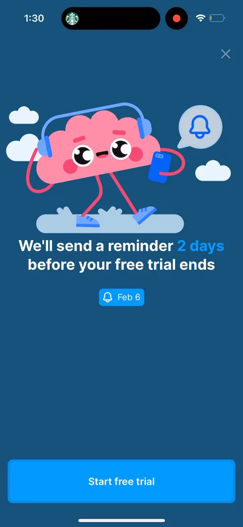 Headway onboarding screen 58
