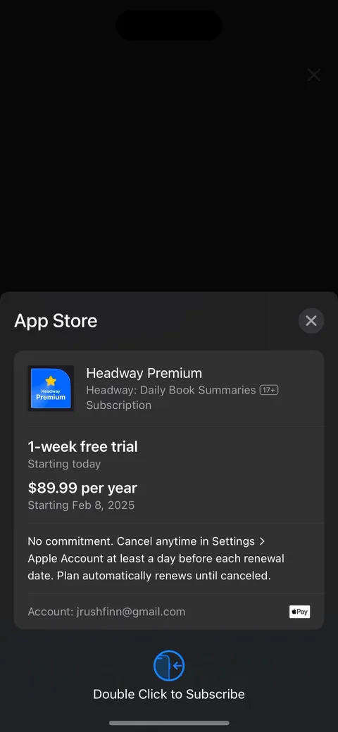 Headway onboarding screen 60