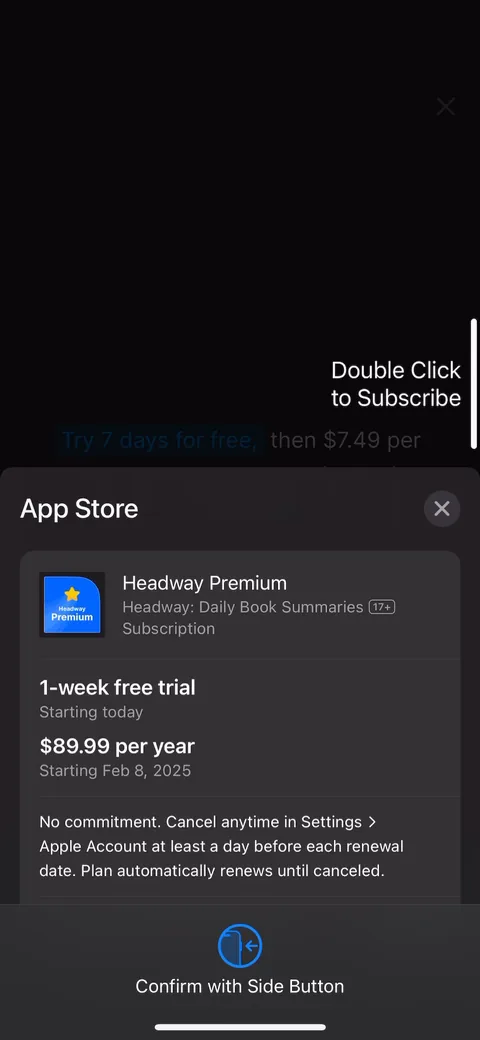 Headway onboarding screen 61