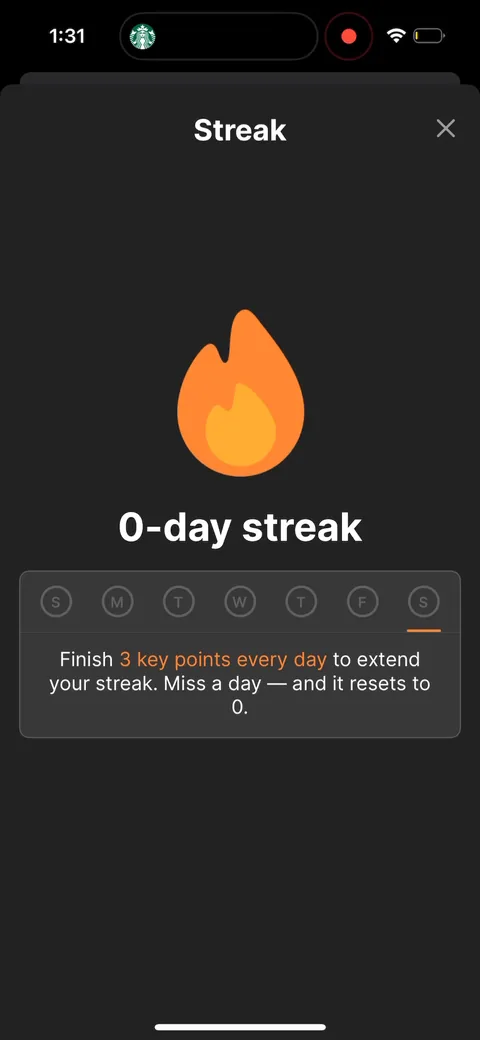 Headway onboarding screen 91