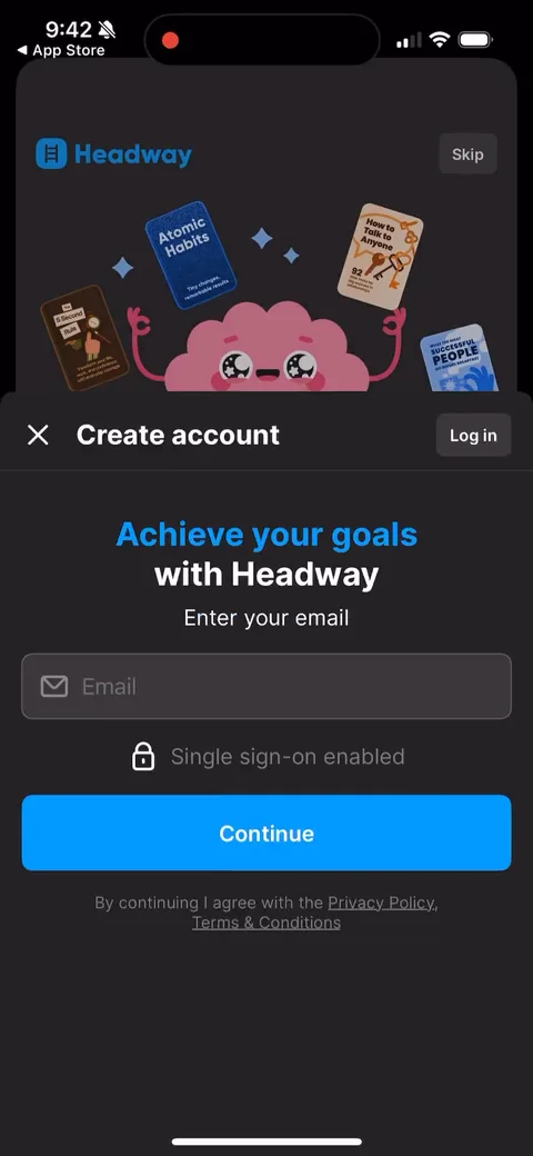 Headway onboarding screen 6