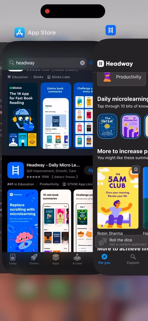 Headway onboarding screen 112