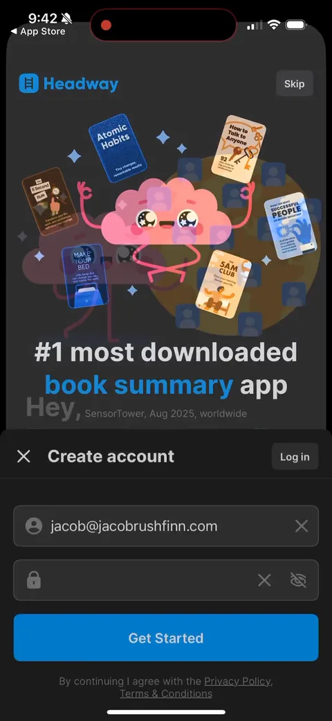 Headway onboarding screen 21