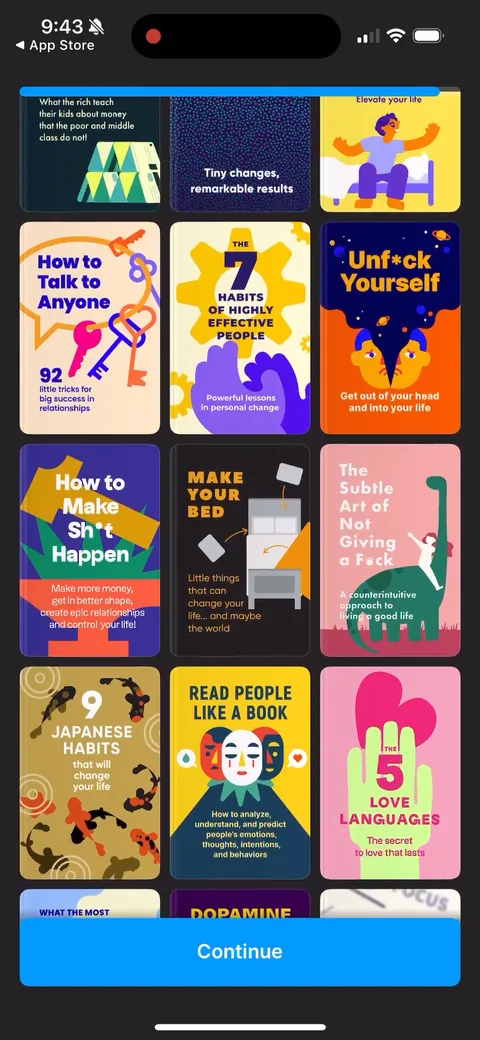 Headway onboarding screen 43