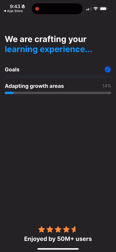 Headway onboarding screen 48