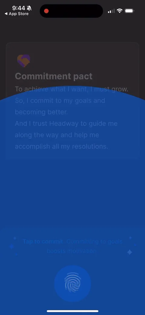 Headway onboarding screen 56
