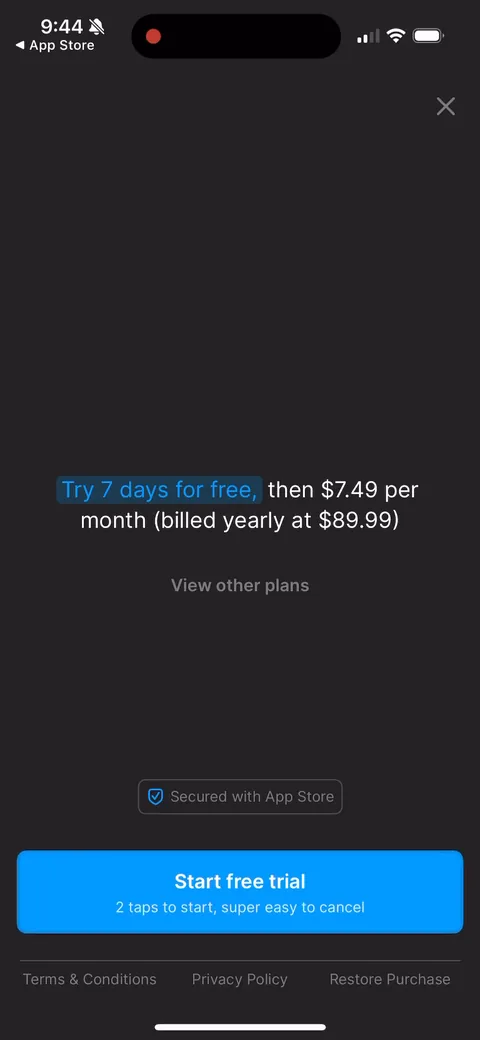 Headway paywall with pricing, onboarding screen 63