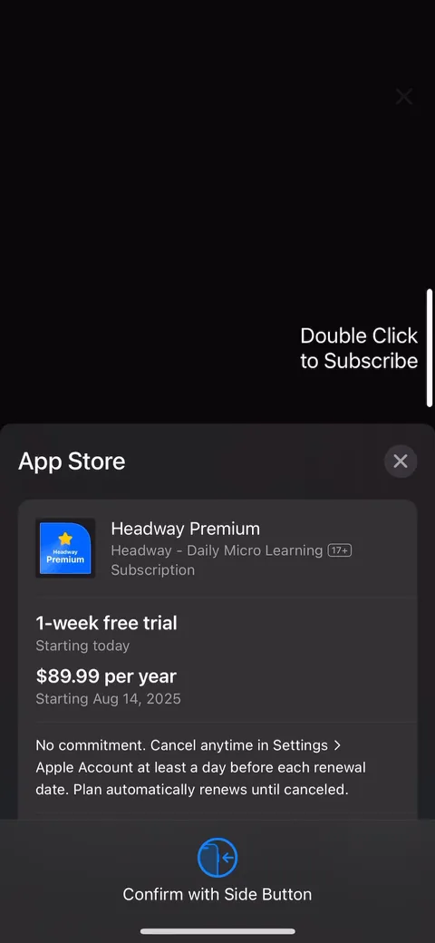 Headway onboarding screen 66