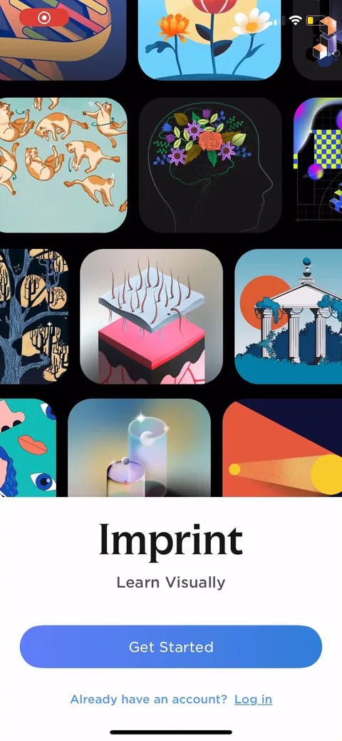 Imprint onboarding screen 1