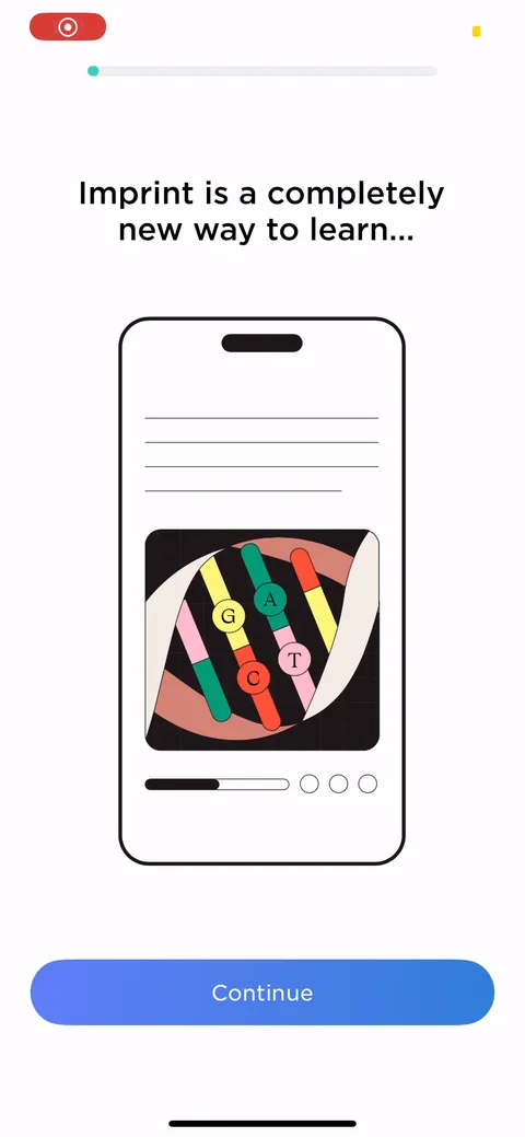 Imprint onboarding screen 2