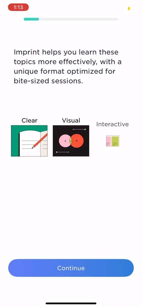 Imprint onboarding screen 6