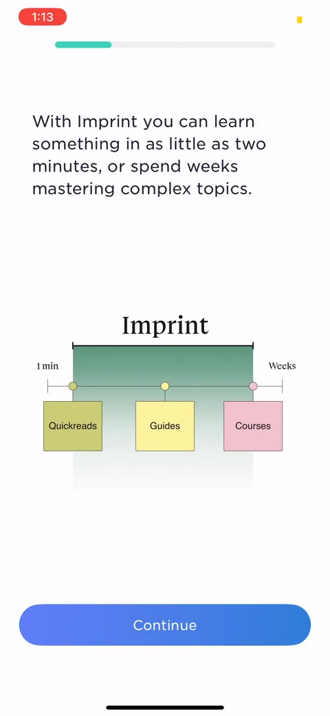 Imprint onboarding screen 9