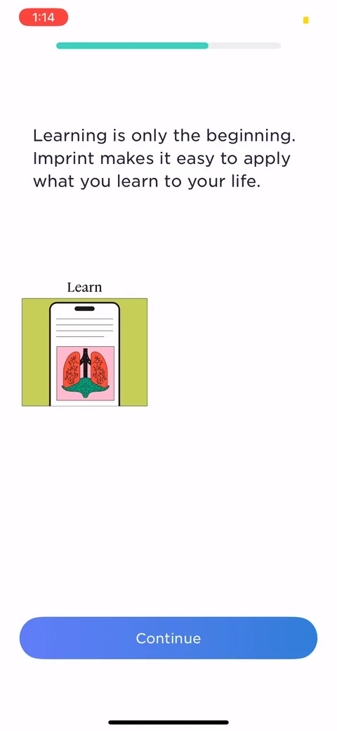 Imprint onboarding screen 20
