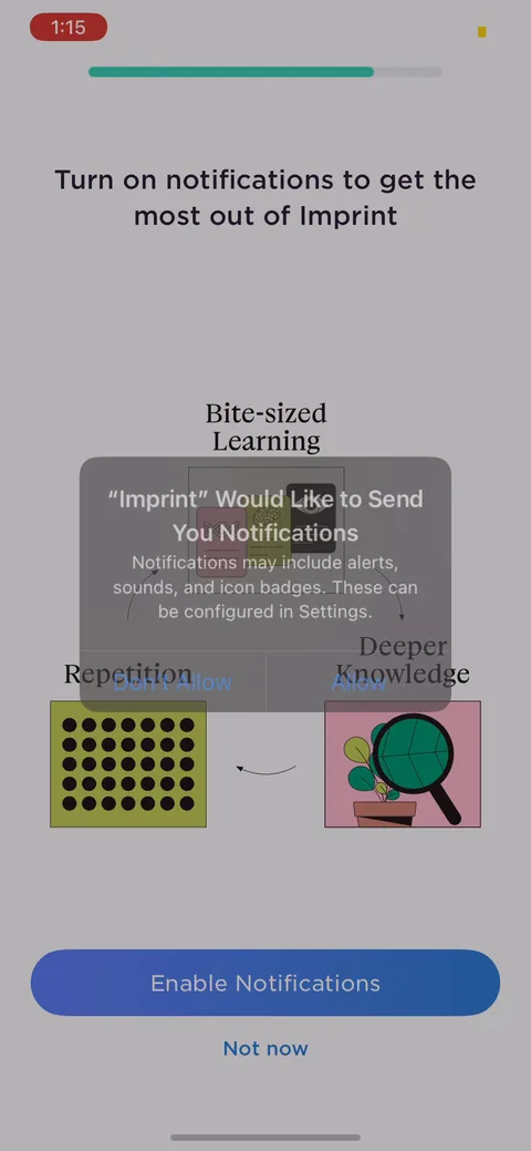 Imprint onboarding screen 27