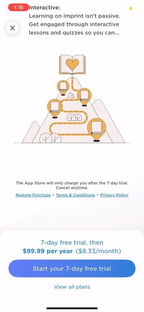 Imprint onboarding screen 55