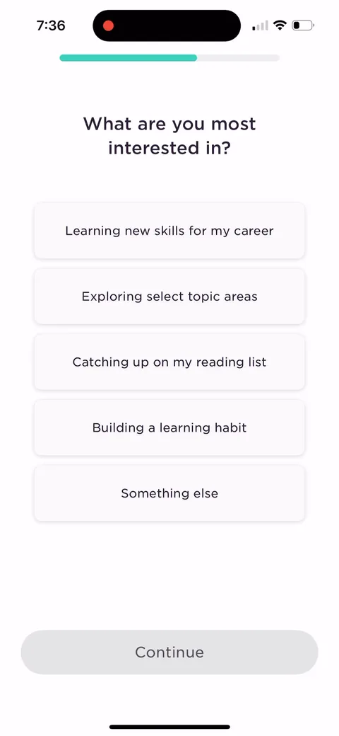 Imprint onboarding screen 25