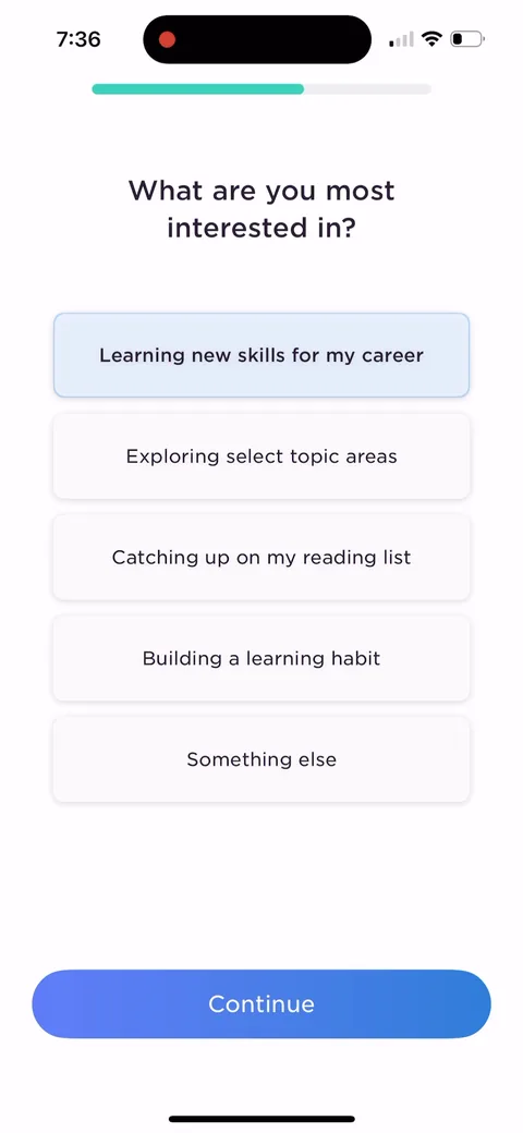 Imprint onboarding screen 26
