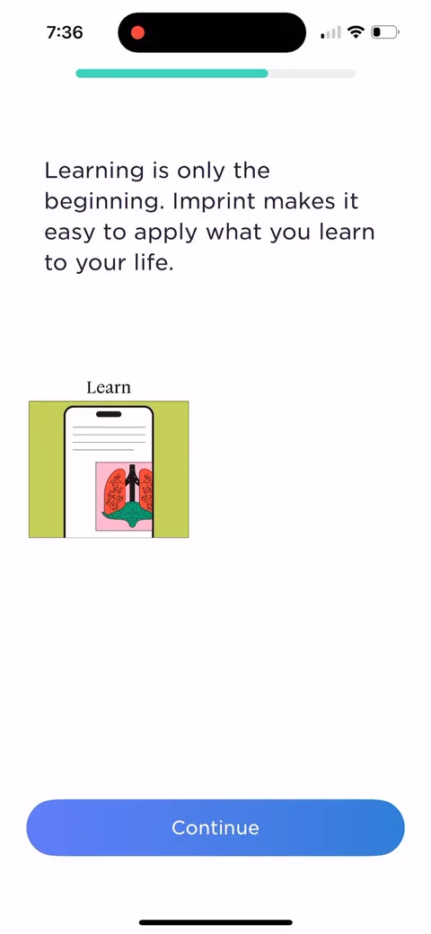 Imprint onboarding screen 29