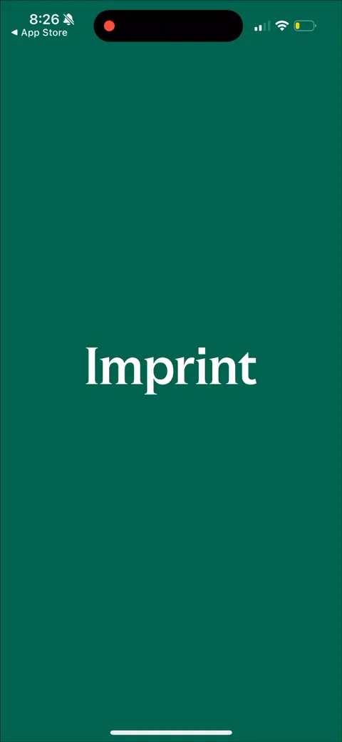 Imprint onboarding screen 2