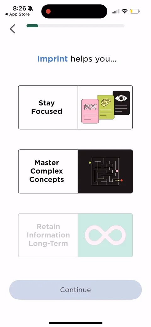 Imprint onboarding screen 5: 