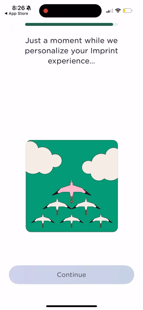 Imprint onboarding screen 19: 