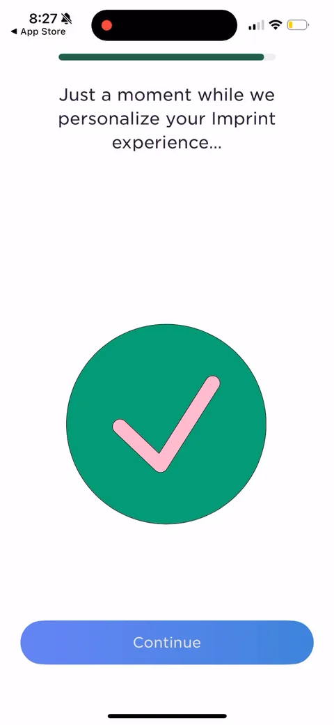 Imprint onboarding screen 21
