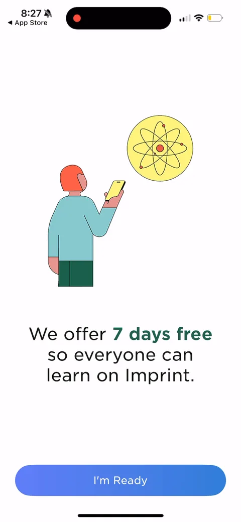 Imprint onboarding screen 22: 