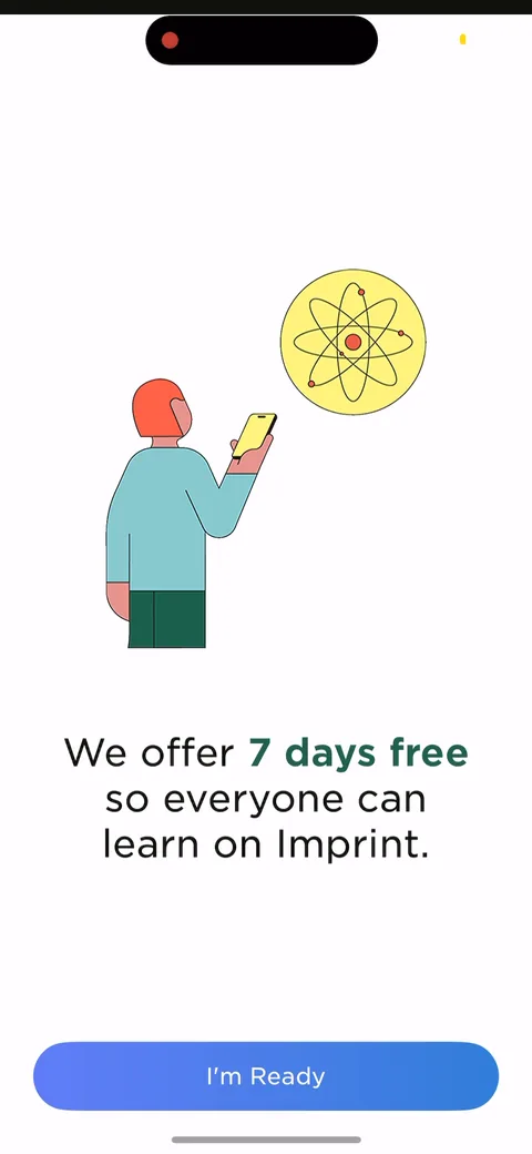 Imprint onboarding screen 36