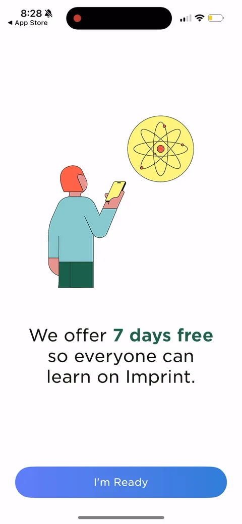 Imprint onboarding screen 48