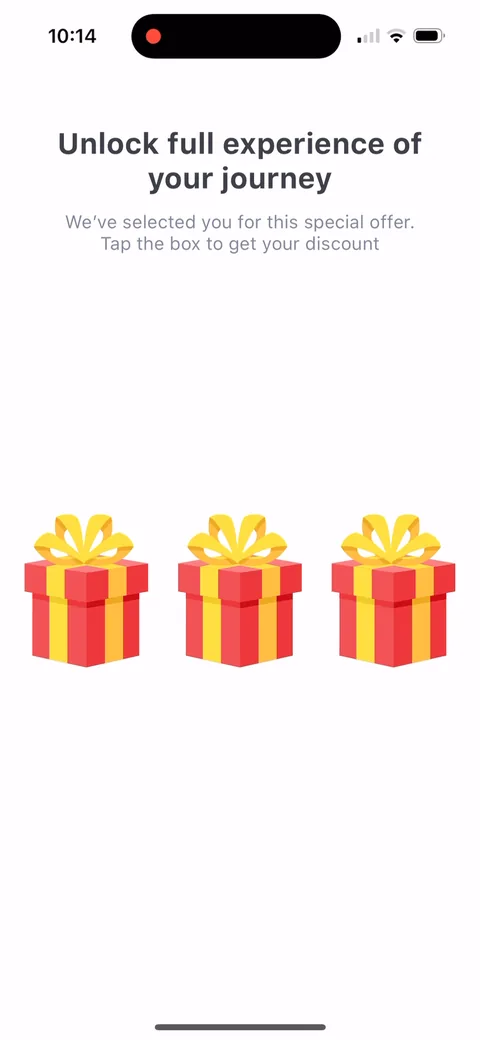 Impulse onboarding screen 42: 'We've selected you for this special offer