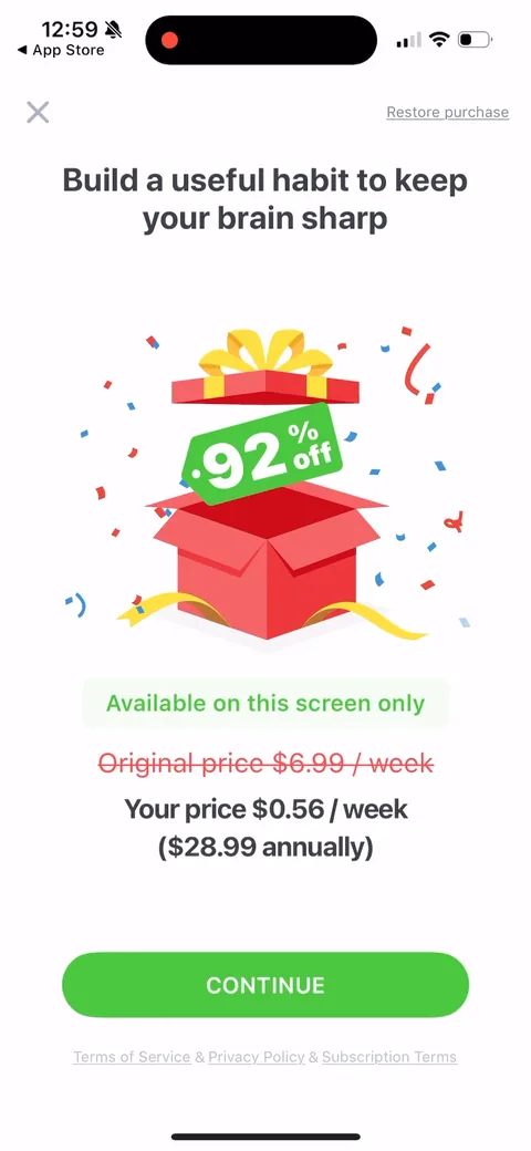 Impulse onboarding screen 109