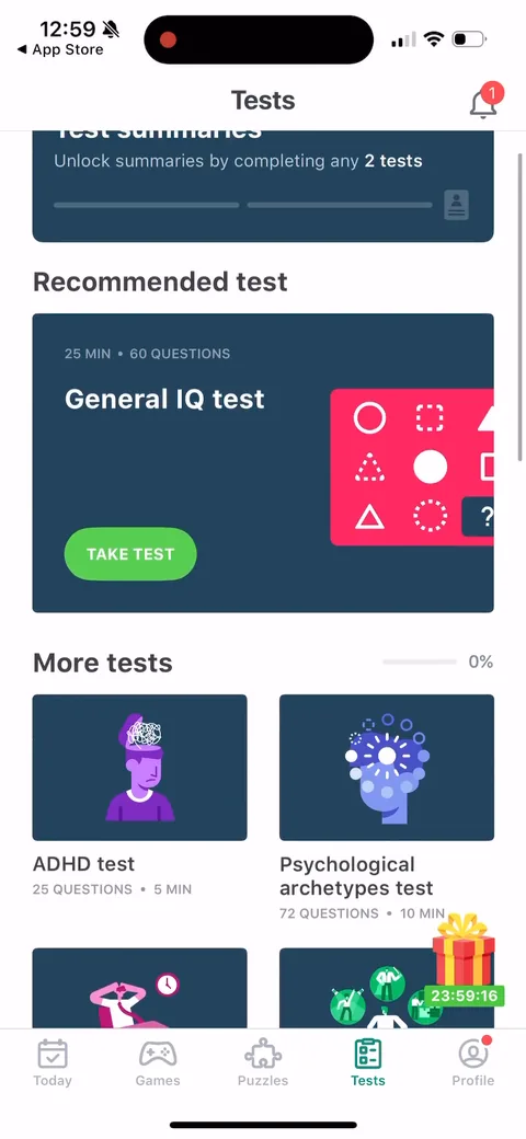 Impulse onboarding screen 124