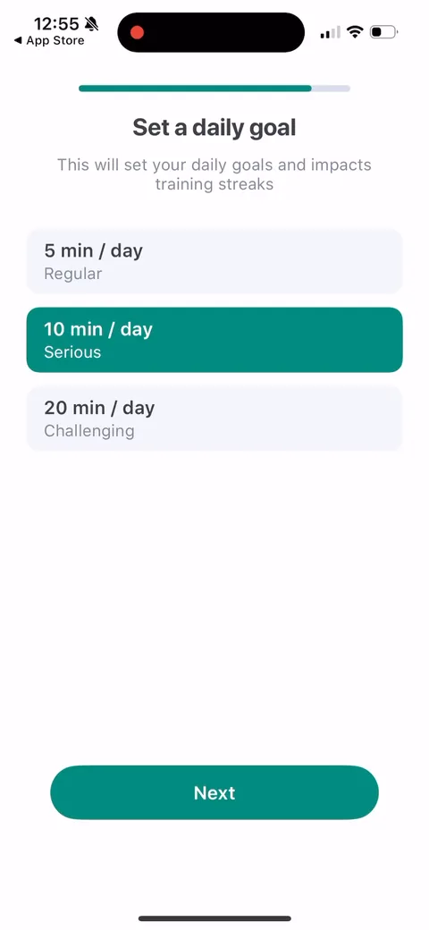 Impulse onboarding screen 18