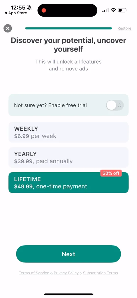 Impulse onboarding screen 28